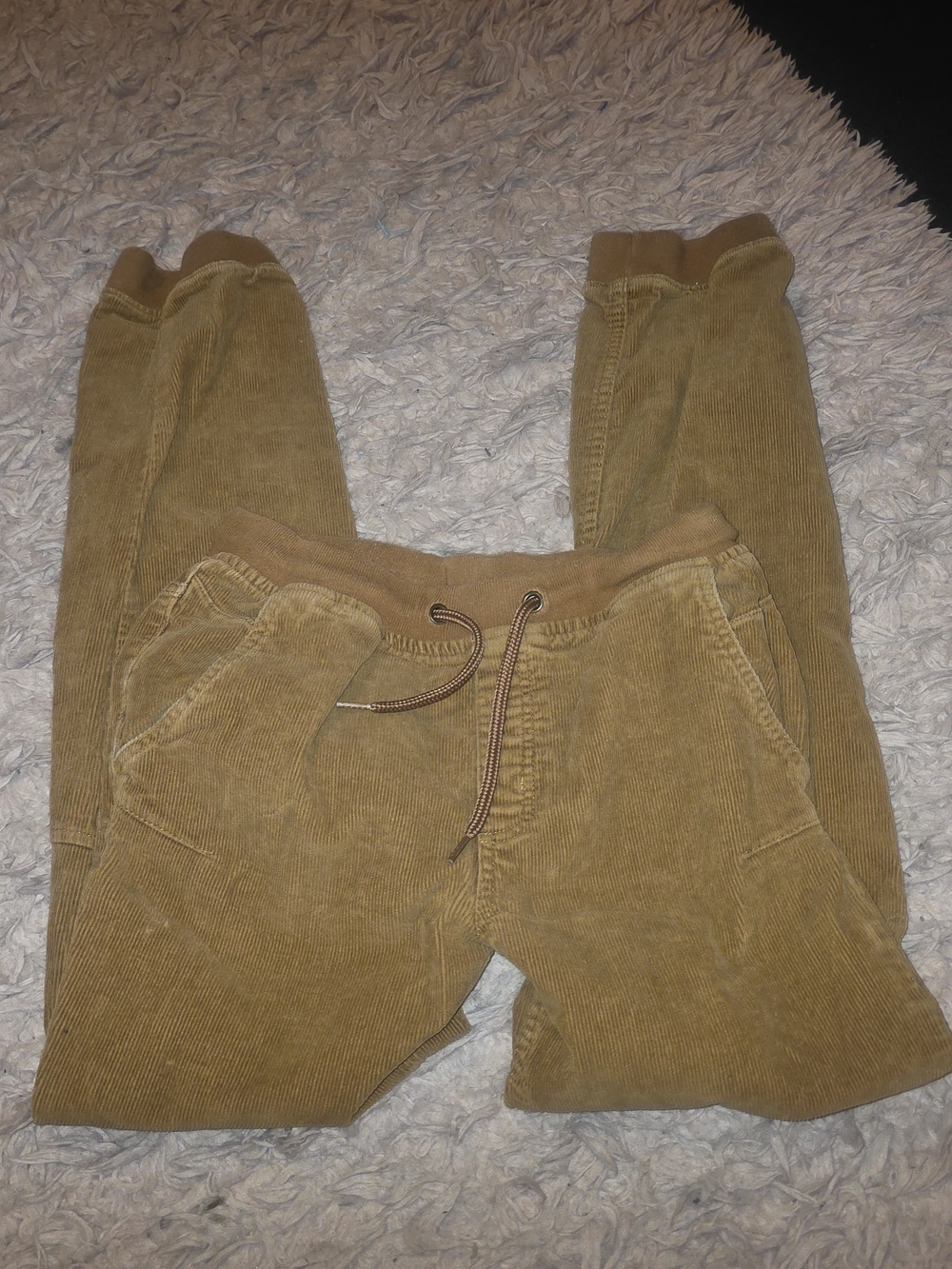 Corduroy Drawstring Pants - Tan